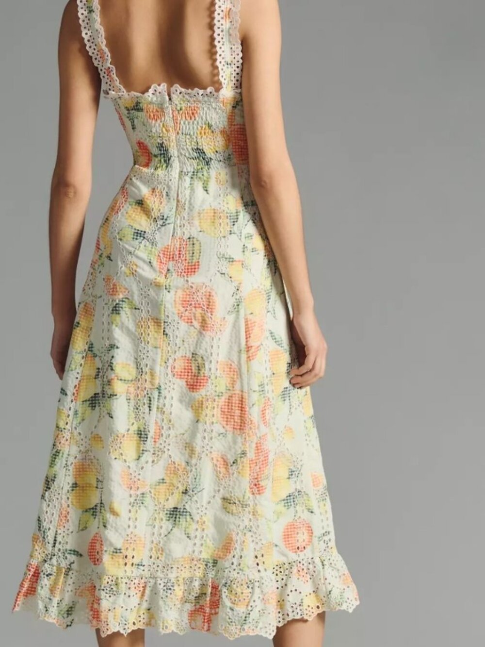 Anthropologie Ruffled Eyelet Dress, NWT, SZ M - Picture 2 of 10